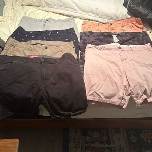 4 38 inch waist shorts 3 40 inch waist shorts 1 38 x 32 inch waist jeans